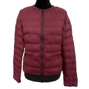 Camayeu Lightweight Puffer Jacket - Burgundy/Red - Small